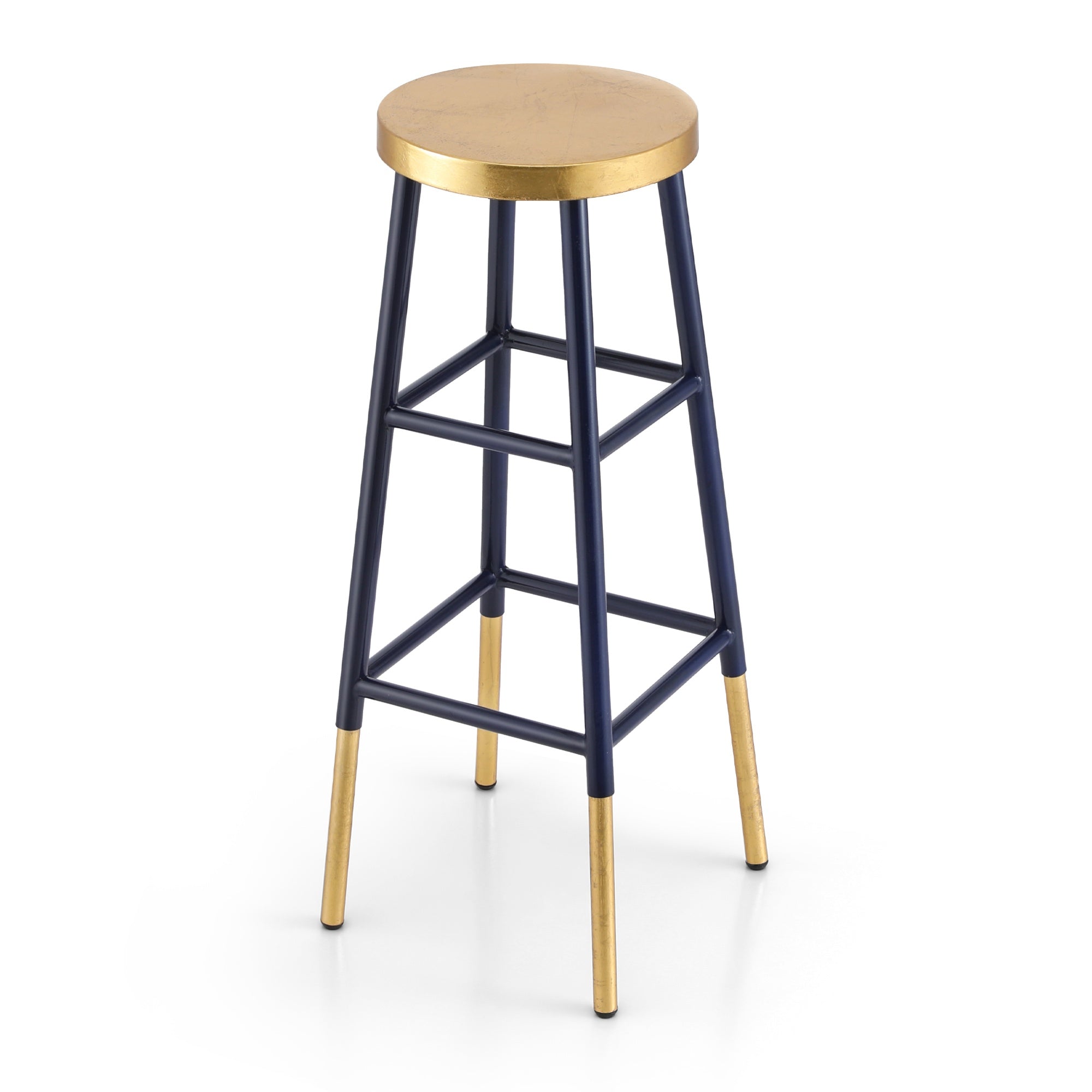 Artiss Bar Stools Metal Gold Navy BA-U-5005-NAGD
