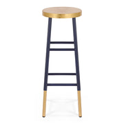 Artiss Bar Stools Metal Gold Navy BA-U-5005-NAGD