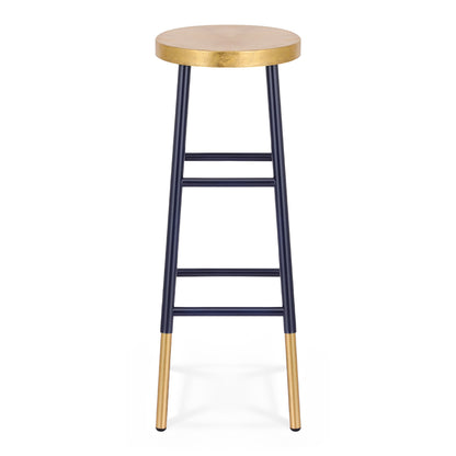 Artiss Bar Stools Metal Gold Navy BA-U-5005-NAGD