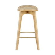 Artiss 2x Bar Stools Bamboo Rattan Stool Counter Chair Kitchen Barstools BA-Y-1033-NAX2