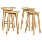 Artiss 4x Bar Stools Bamboo Rattan Stool Counter Chair Kitchen Barstools BA-Y-1033-NAX4