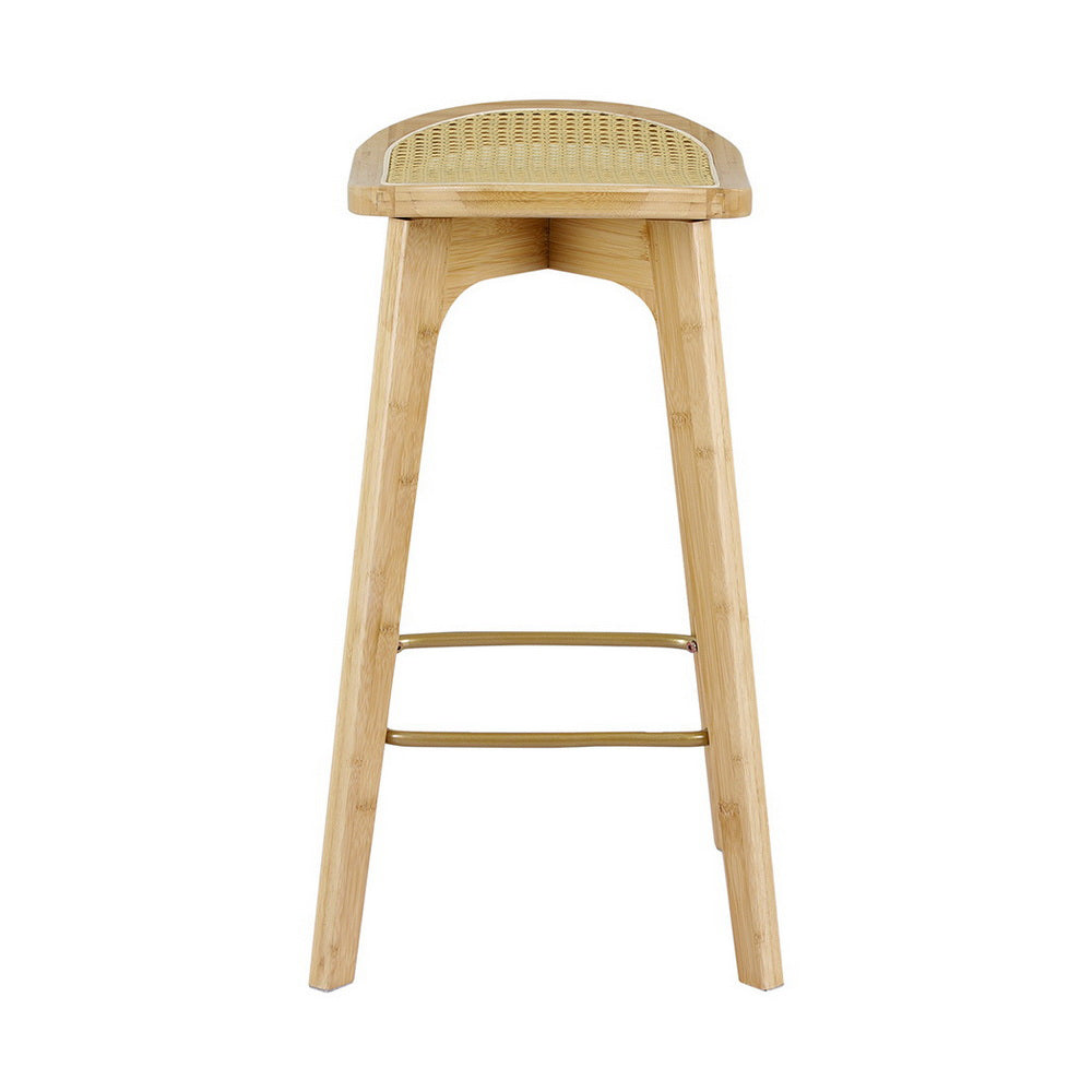 Artiss 4x Bar Stools Bamboo Rattan Stool Counter Chair Kitchen Barstools BA-Y-1033-NAX4