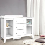 Keezi Baby Changing Table Diaper Station Drawers Chest Cabinet Nursery Furniture BABY-CHEST-WHITE-AB