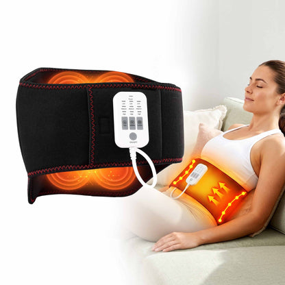 Livemor Back Massager for Sciatica Relief, Airbag Traction and Heat Lumbar Support Belt, 124cm BACK-MASSAGER-BELT-BK
