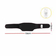 Livemor Back Massager for Sciatica Relief, Airbag Traction and Heat Lumbar Support Belt, 124cm BACK-MASSAGER-BELT-BK