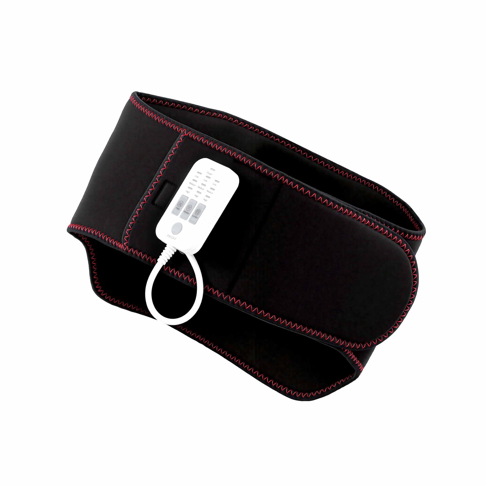 Livemor Back Massager for Sciatica Relief, Airbag Traction and Heat Lumbar Support Belt, 124cm BACK-MASSAGER-BELT-BK