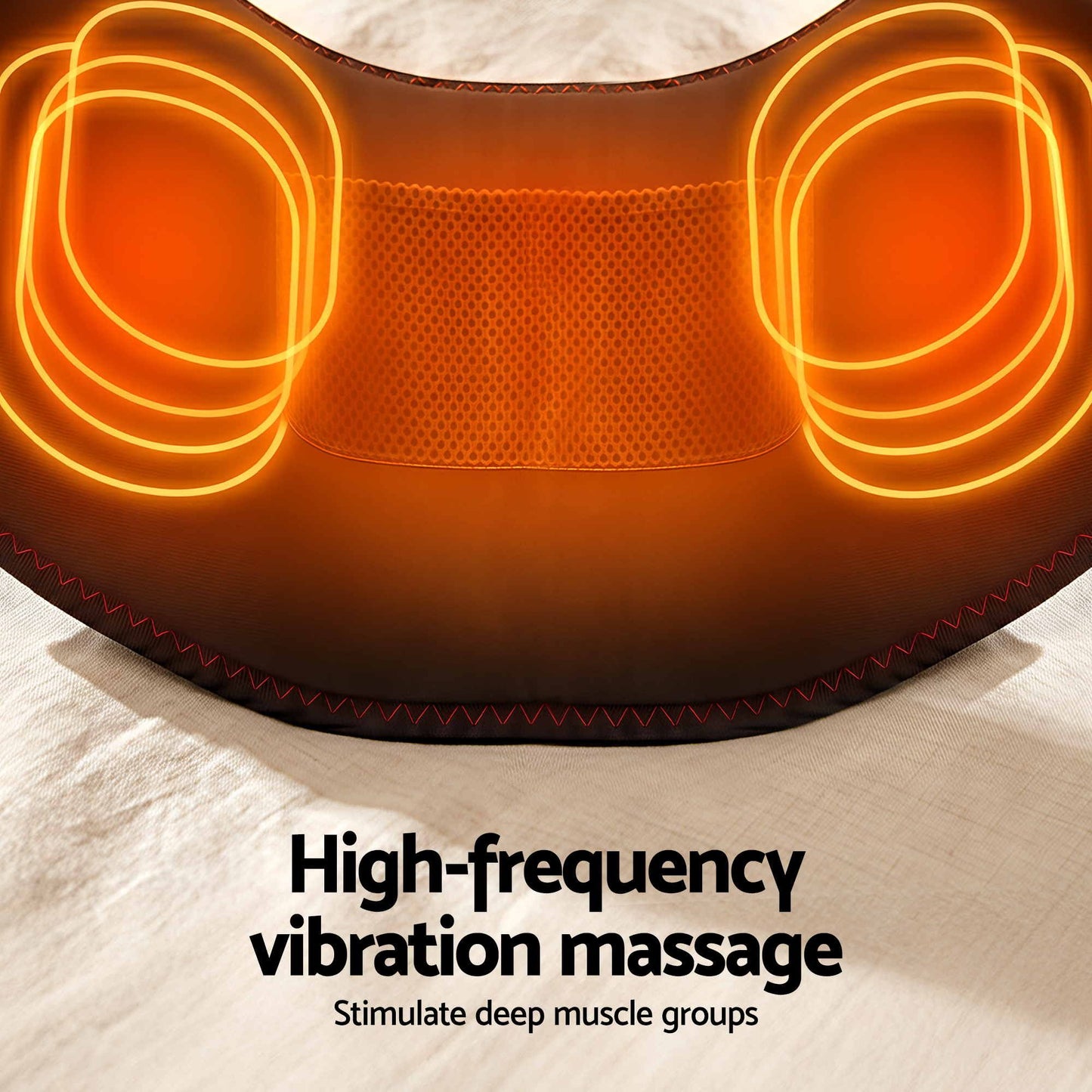 Livemor Back Massager for Sciatica Relief, Airbag Traction and Heat Lumbar Support Belt, 124cm BACK-MASSAGER-BELT-BK