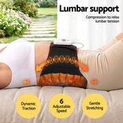 Livemor Back Massager for Sciatica Relief, Airbag Traction and Heat Lumbar Support Belt, 124cm BACK-MASSAGER-BELT-BK