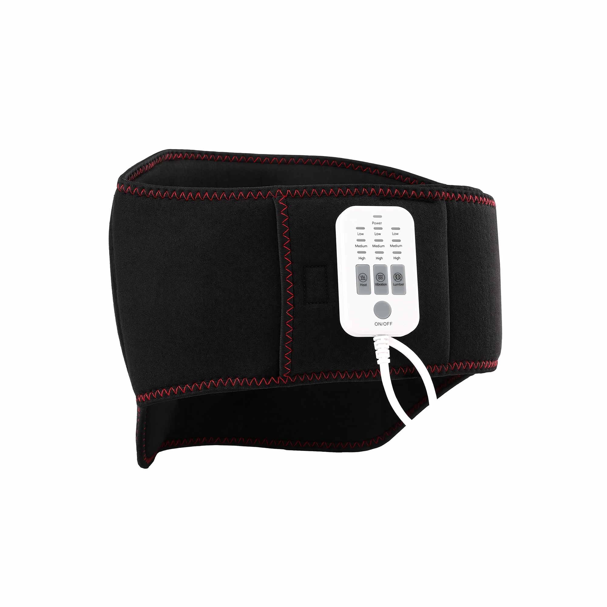 Livemor Back Massager for Sciatica Relief, Airbag Traction and Heat Lumbar Support Belt, 124cm BACK-MASSAGER-BELT-BK