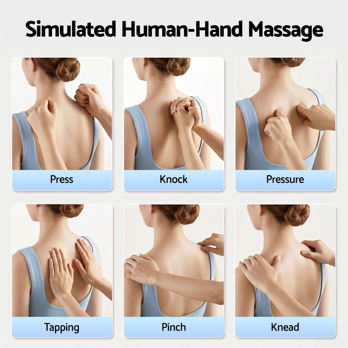 Livemor Back Massager with Heat and Traction, Neck and Shoulder Massage Pillow, Ergonomic Backrest for Office BACK-MASSAGER-TRA-BK