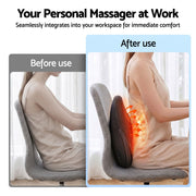 Livemor Back Massager with Heat, Cordless Electric Neck & Shoulder Massager Pillow, 3-Speed Deep Tissue BACK-MASSAGER-TRI-BK
