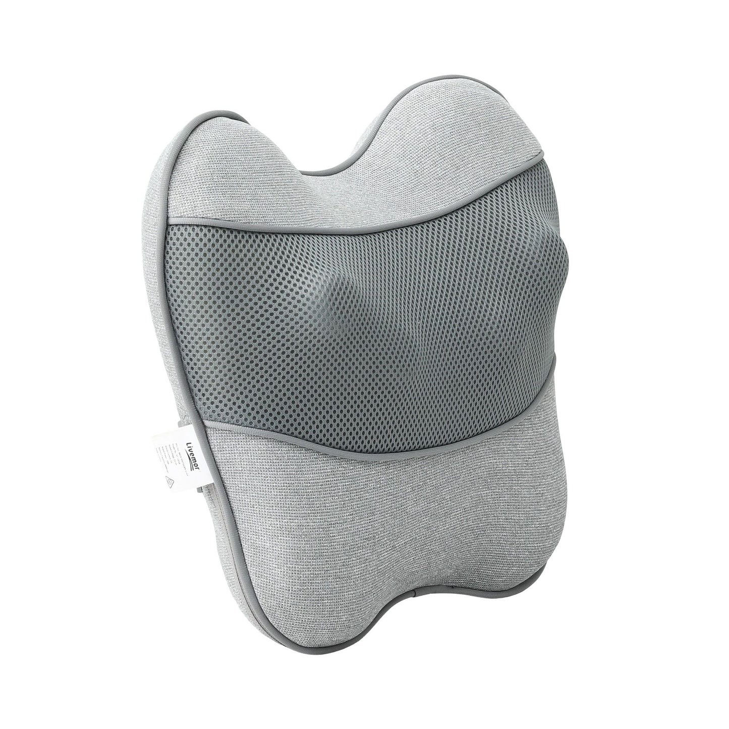 Livemor Back Massager with Heat, USB Neck and Shoulder Massage Pillow, 3-Speed Ergonomic Lumbar Support BACK-MASSAGER-U-GY