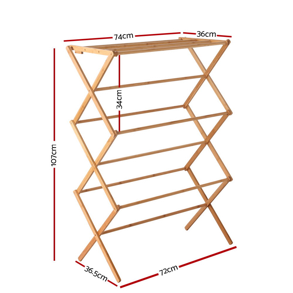 Artiss Clothes Airer Coat Rack Foldable Hanger Dryer BAM-B-CR07-NT
