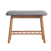 Artiss Shoe Rack Shoe Bench Fabric Seat 2 Pairs BAM-B-FS68C-NT