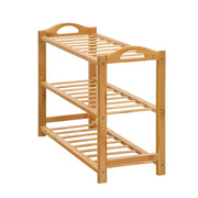 Artiss Shoe Rack Bamboo Shoe Storage 3-tier 9 Pairs BAM-B-SR09-NT