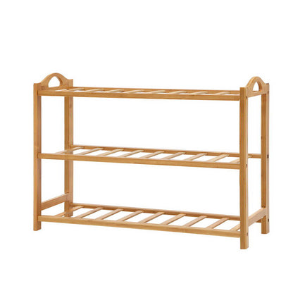Artiss Shoe Rack Bamboo Shoe Storage 3-tier 9 Pairs BAM-B-SR09-NT