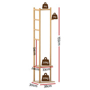 Artiss Clothes Rack Airer Coat Stand Bamboo BAM-C-CR01-NT