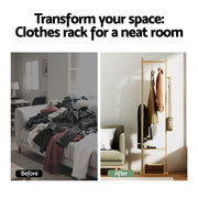 Artiss Clothes Rack Airer Coat Stand Bamboo BAM-C-CR01-NT