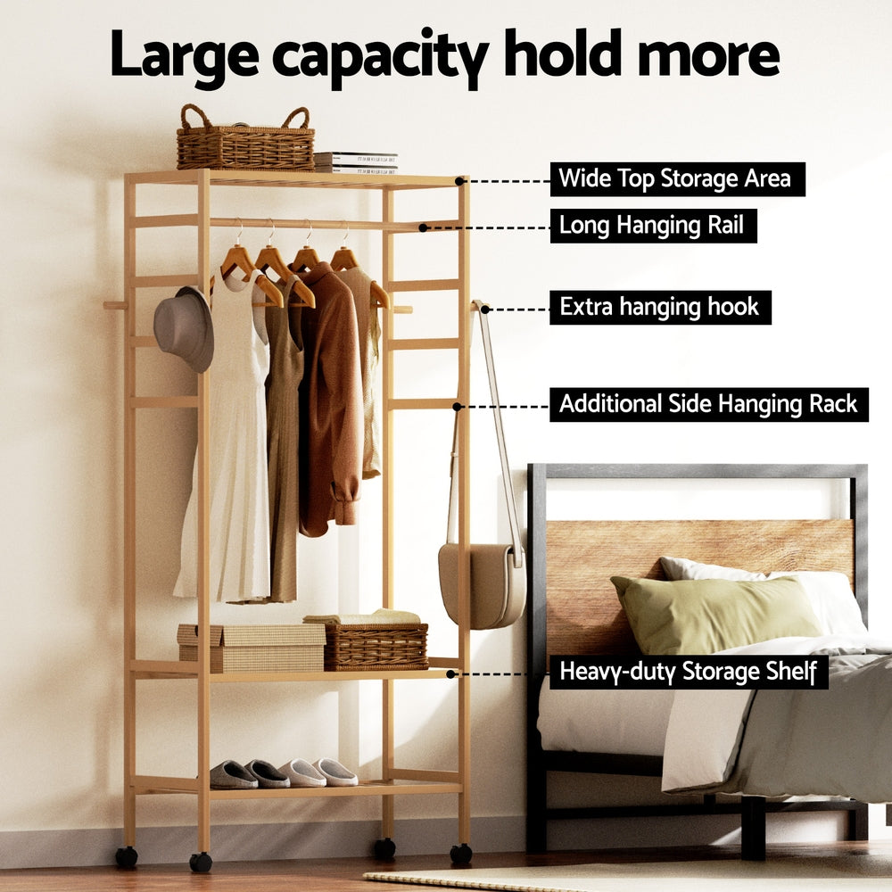 Artiss Clothes Rack Wardrobe Coat Stand 169cm BAM-C-CR02-NT