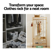 Artiss Clothes Rack Wardrobe Coat Stand 169cm BAM-C-CR02-NT