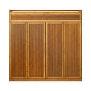 Artiss Shoe Rack Cabinet 30 Pairs Storage Cupboard Bamboo BAM-D-SHOE-4D-WD