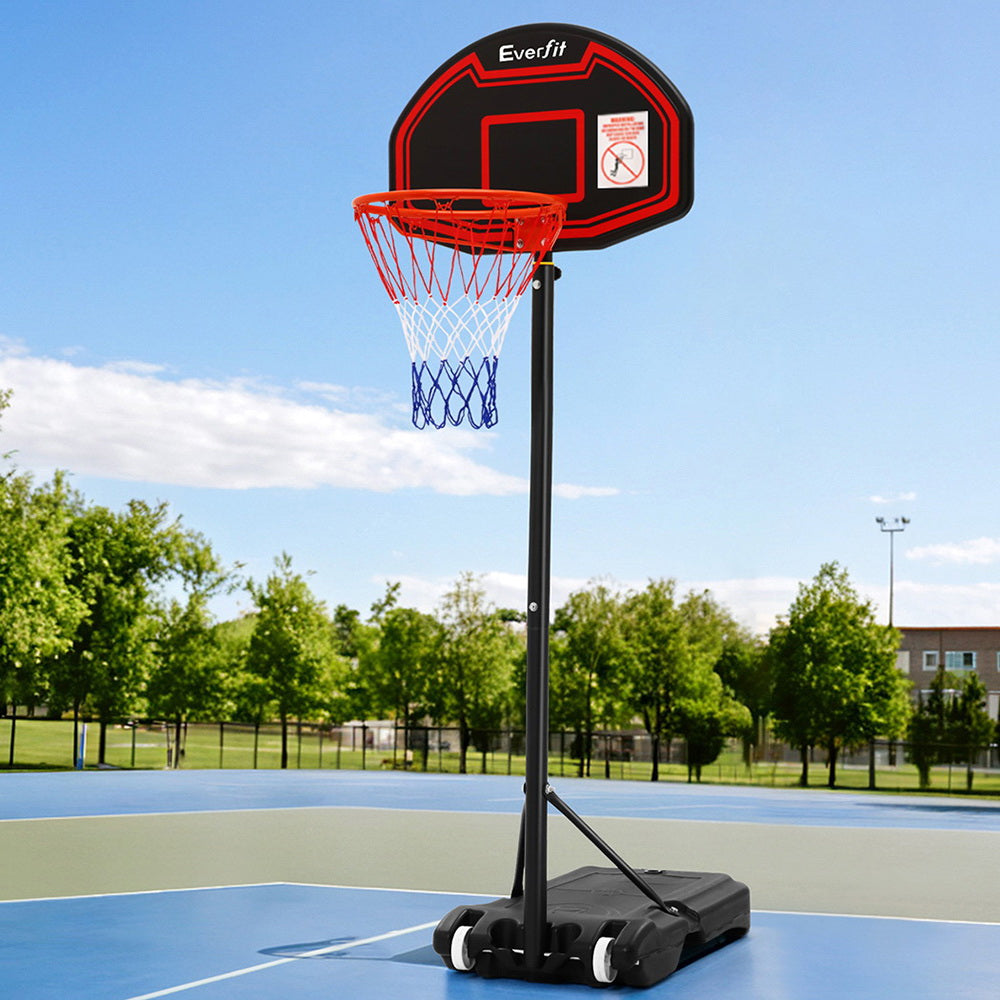 Everfit 2.1M Basketball Hoop Stand System Adjustable Portable Pro Kids Black BAS-HOOP-210-L-BK
