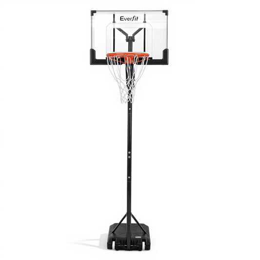 Everfit Portable Basketball Hoop Adjustable Pool Goal System Backyard 1.05M-2.1M BAS-HOOP-210-POOL-BK