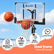 Everfit Portable Basketball Hoop Adjustable Pool Goal System Backyard 1.05M-2.1M BAS-HOOP-210-POOL-BK