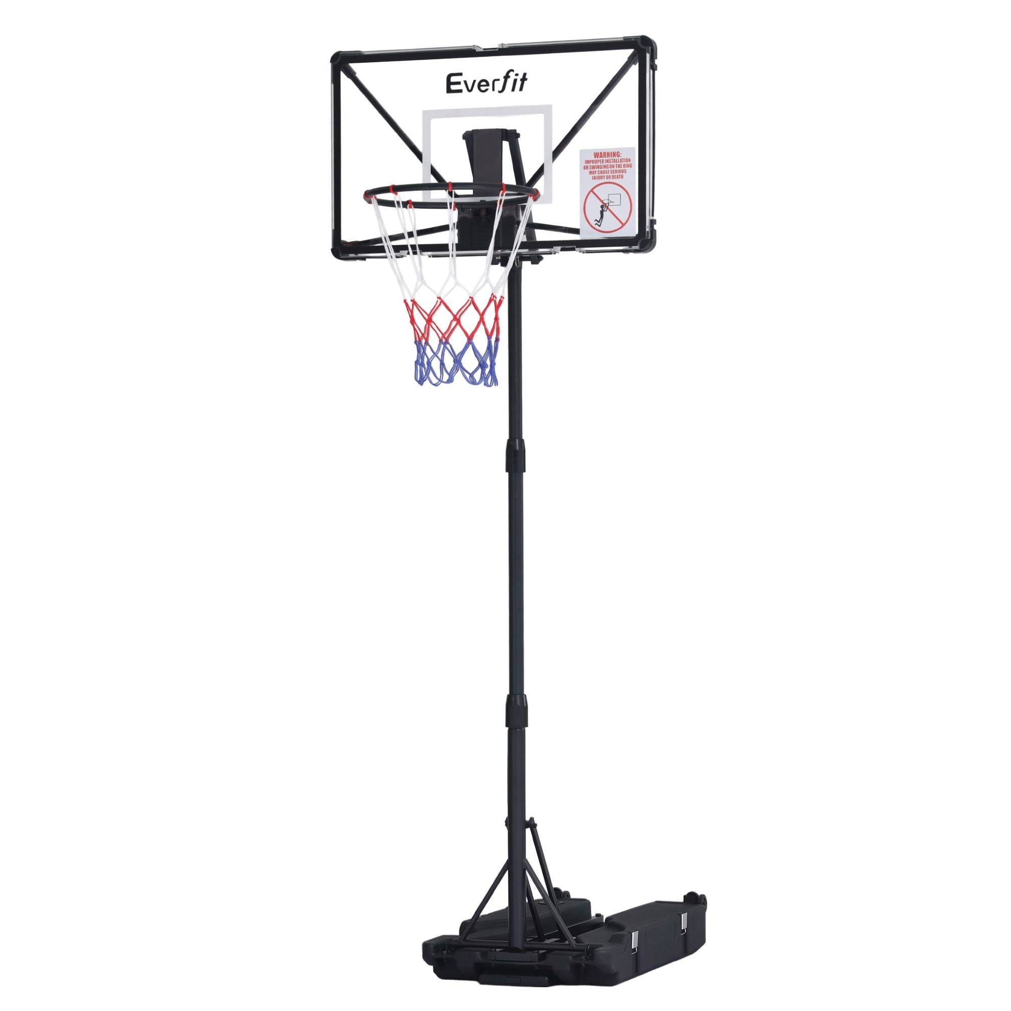 Everfit Portable Basketball Hoop System Adjustable Full Foldable Stand 2.07m BAS-HOOP-210FOLD-BK