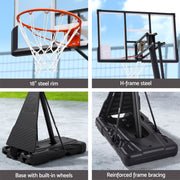 Everfit 3.05M Basketball Hoop Stand System Portable Height Adjustable Net Ring BAS-HOOP-305-200L