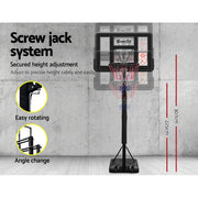 Everfit 3.05M Basketball Hoop Stand System Adjustable Height Portable Pro Black BAS-HOOP-305-BK