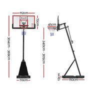 Everfit 3.05M Basketball Hoop Stand System Adjustable Height Portable Red Pro BAS-HOOP-305-S-RD