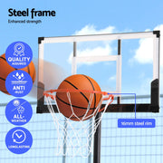 Everfit 3.05M Basketball Hoop Stand System Portable Height Adjustable w/ Knob BAS-HOOP-305KNOB-BK