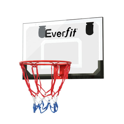 Everfit 23" Mini Basketball Hoop Backboard Door Wall Mounted Sports Kids Black BAS-HOOP-D23-WHBK