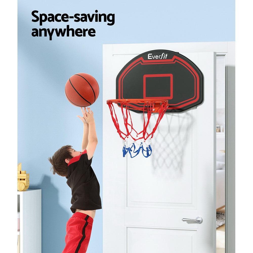 Everfit 38" Basketball Hoop Backboard Door Wall Mounted Ring Net Sports Kids BAS-HOOP-D38-BK