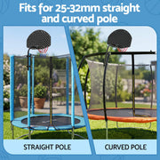 Everfit Kids Basketball Hoop with Ball and Pump Fit for Trampoline 25mm-32mm Poles Black