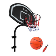 Everfit Kids Basketball Hoop with Ball and Pump Fit for Trampoline 25mm-32mm Poles Black