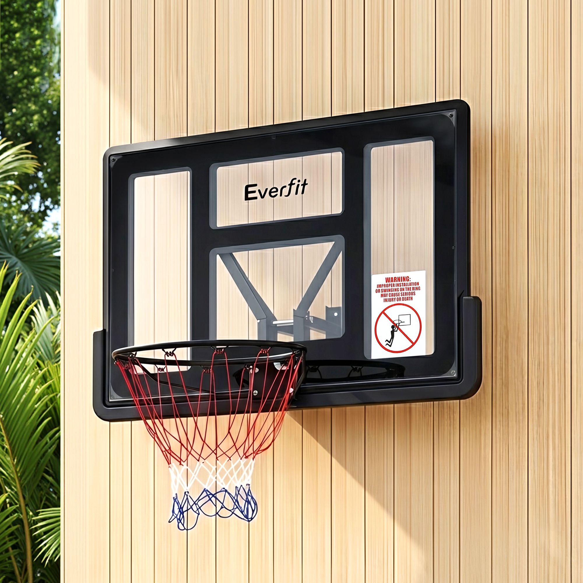 Everfit 43-Inch Wall Mount Kids Basketball Hoop Backboard Indoor Outdoor Sports BAS-HOOP-D45-BK