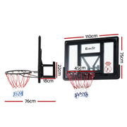 Everfit 43-Inch Wall Mount Kids Basketball Hoop Backboard Indoor Outdoor Sports BAS-HOOP-D45-BK