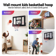 Everfit 43-Inch Wall Mount Kids Basketball Hoop Backboard Indoor Outdoor Sports BAS-HOOP-D45-BK