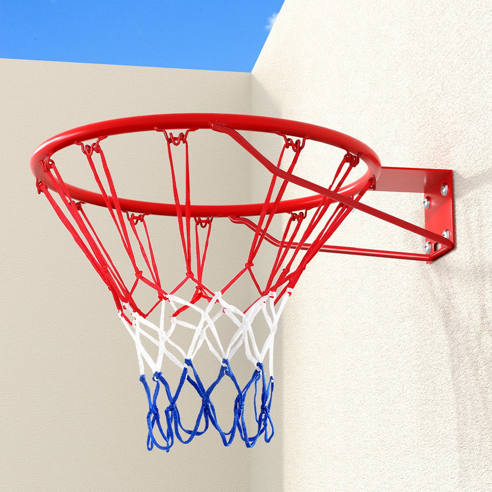 Everfit Basketball Ring Hoop Rim Goal Net 45CM BAS-HOOP-D45R-RD