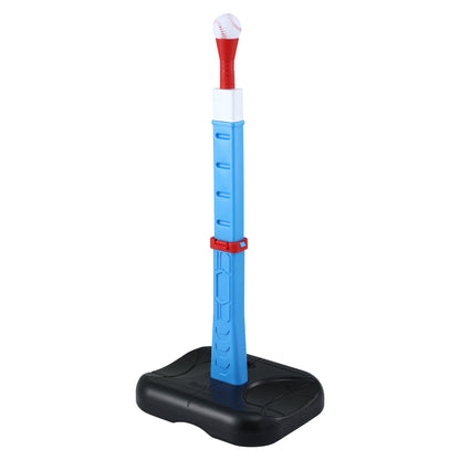 Keezi Kids Basketball Hoop Stand Baseball Set Adjustable Height Sports Toys Blue BAS-HOOP-KID-BASE-BU