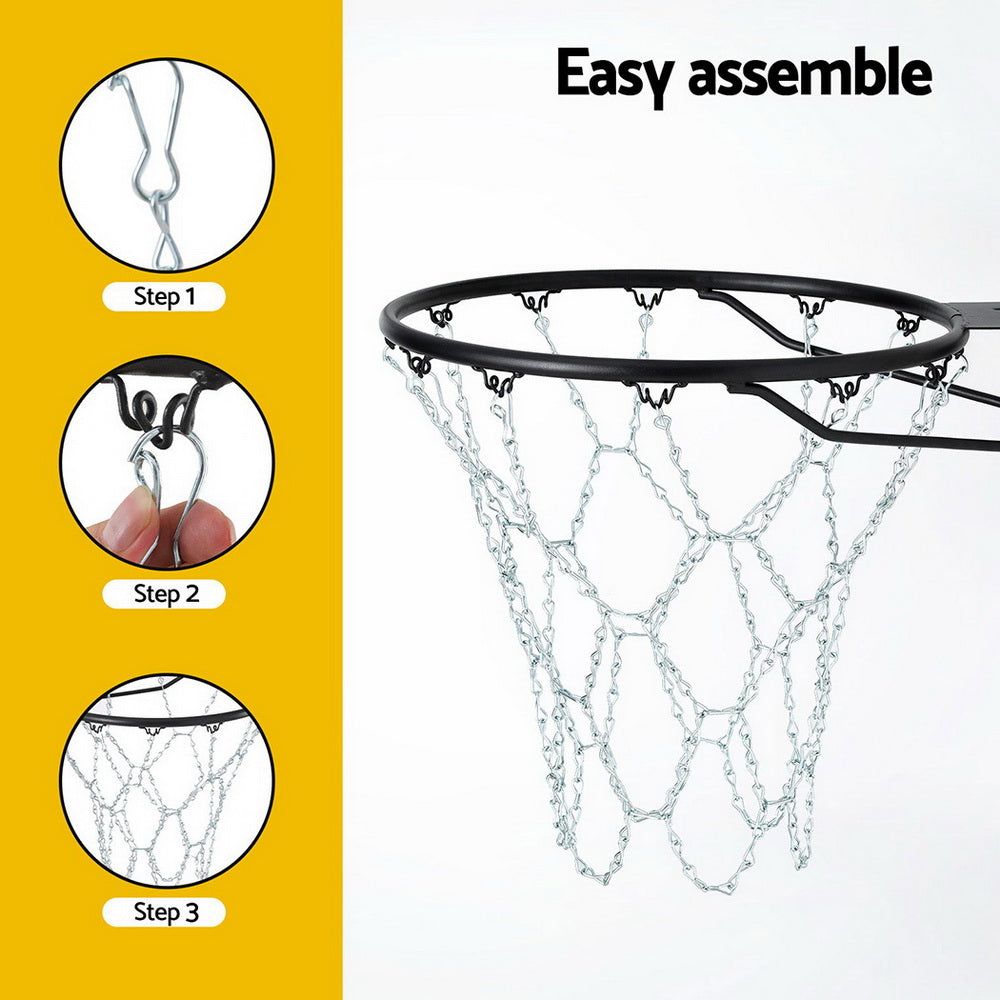 Everfit Basketball Ring Metal Braided Chain Net 12 Loop BAS-HOOP-NET-12-LOOP