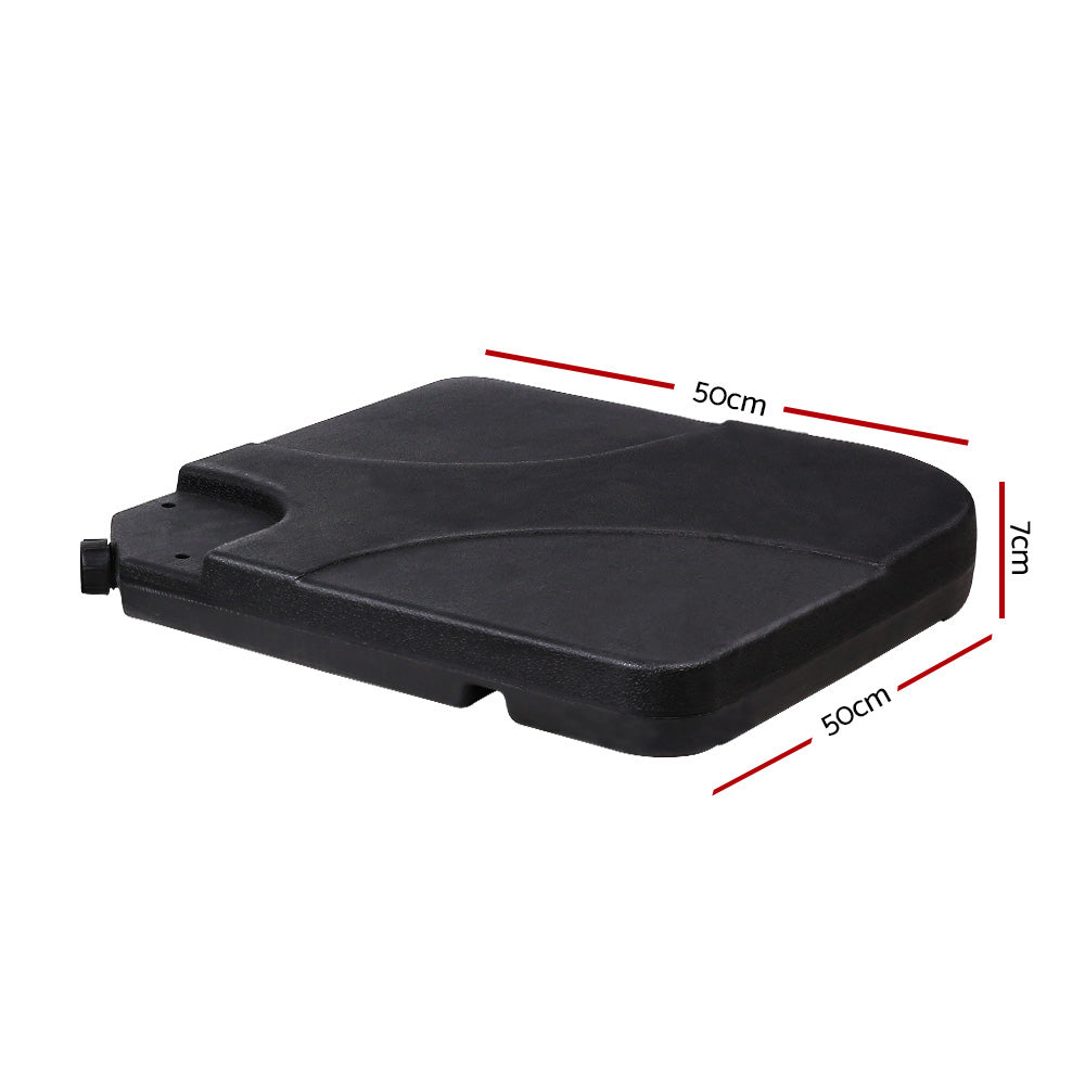 Instahut 50cm Outdoor Umbrella Base 4 Plates Stand Pod Cantilever BASE-UMB-50X50-FC4