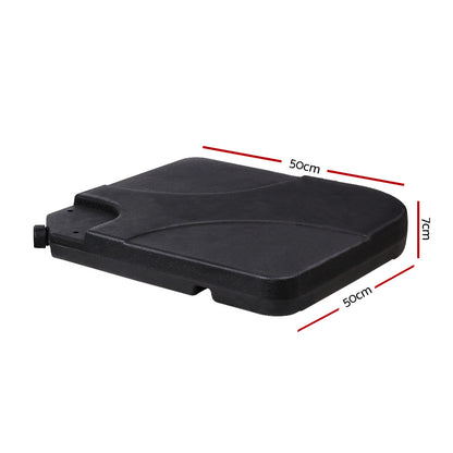 Instahut 50cm Outdoor Umbrella Base 4 Plates Stand Pod Cantilever BASE-UMB-50X50-FC4