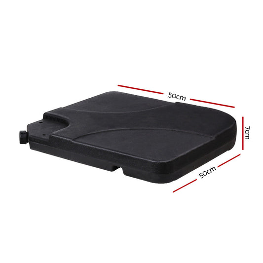 Instahut 50cm Outdoor Umbrella Base 4 Plates Stand Pod Cantilever BASE-UMB-50X50-FC4