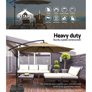 Instahut 50cm Outdoor Umbrella Base 4 Plates Stand Pod Cantilever BASE-UMB-50X50-FC4