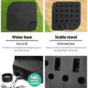 Instahut 50cm Outdoor Umbrella Base 4 Plates Stand Pod Cantilever BASE-UMB-50X50-FC4