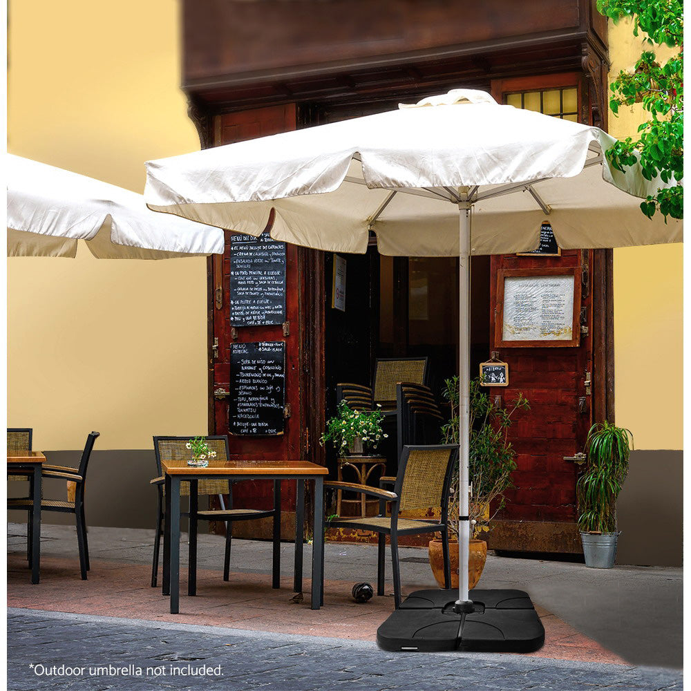 Instahut 50cm Outdoor Umbrella Base 4 Plates Stand Pod Cantilever BASE-UMB-50X50-FC4