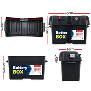 Giantz AGM Battery Box 12v XL Deep Cycle Portable Solar Caravan Camping BAT-BOX-DX